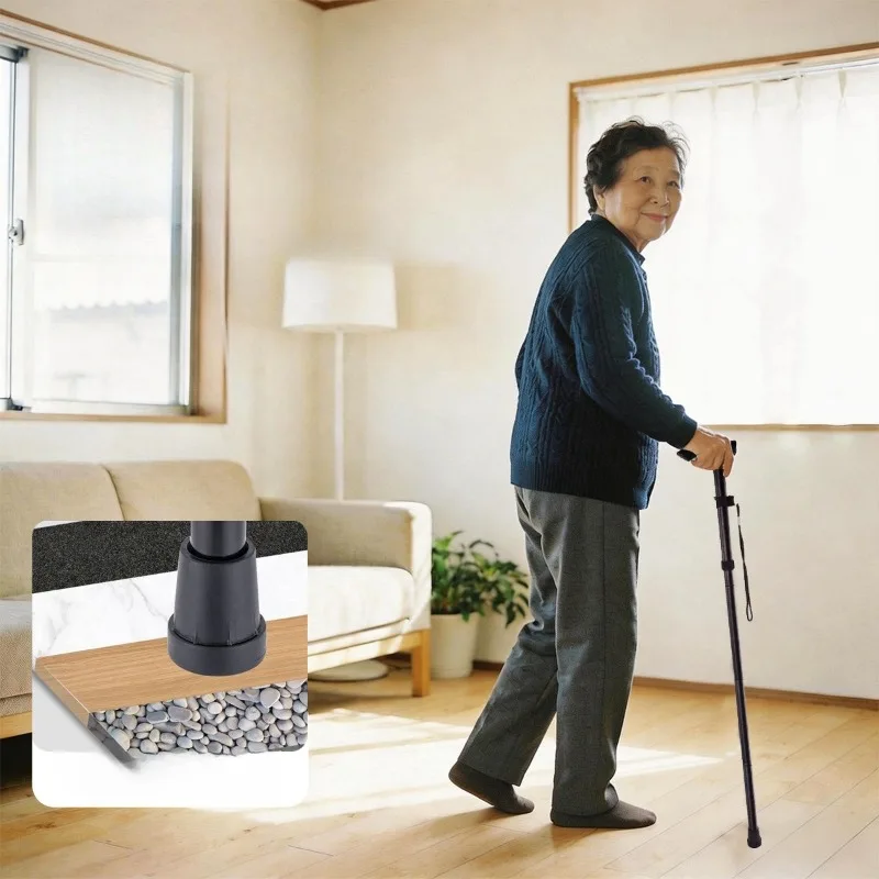 Elderly Folding and Telescopic Cane with Rubber Non-slip Handle, Lightweight Aluminum Alloy Walking Aid Cane Move Tool
Elderly Folding and Telescopic Cane with Rubber Non-slip Handle, Lightweight Aluminum Alloy Walking Aid Cane Move Tool