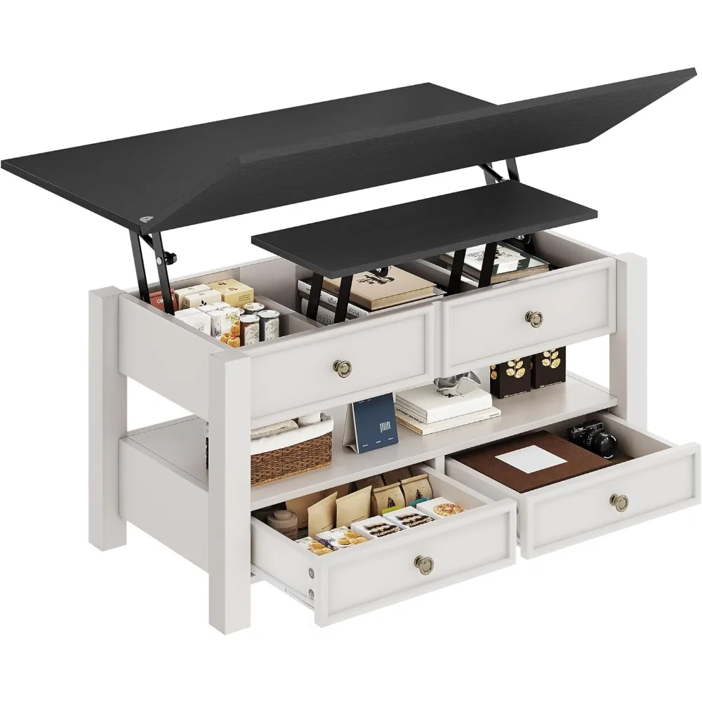 Lift Top Coffee Table, Multi-Functional Convertible Coffee Table with Drawers and Hidden Storage, Dining Table for Livi
Lift Top Coffee Table, Multi-Functional Convertible Coffee Table with Drawers and Hidden Storage, Dining Table for Livi