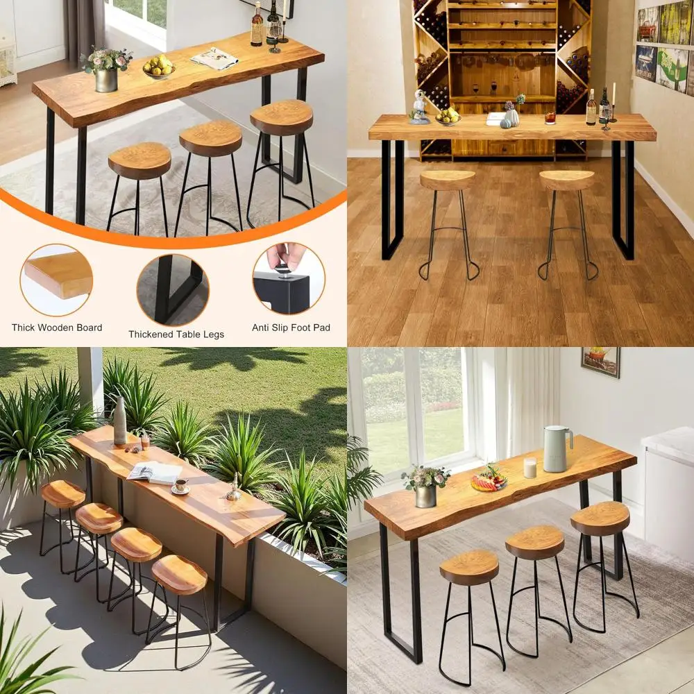 Solid Wood Counter Height Table, Minimalist Design for Pubs, Cafes, and Balconies (47.2in)
Solid Wood Counter Height Table, Minimalist Design for Pubs, Cafes, and Balconies (47.2in)