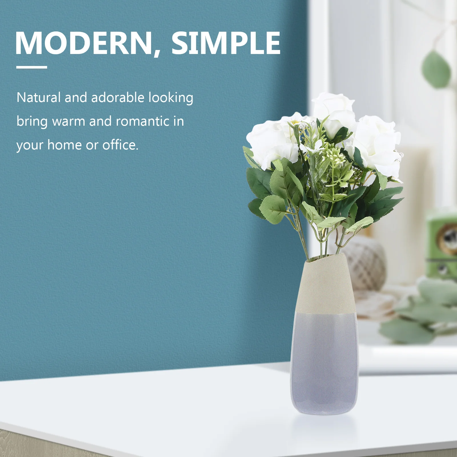 Artificial Flower Bouquet Silk Rose Simulation Wedding Floral Decoration Dining Table Centerpiece Realistic Faux Flowers
Artificial Flower Bouquet Silk Rose Simulation Wedding Floral Decoration Dining Table Centerpiece Realistic Faux Flowers