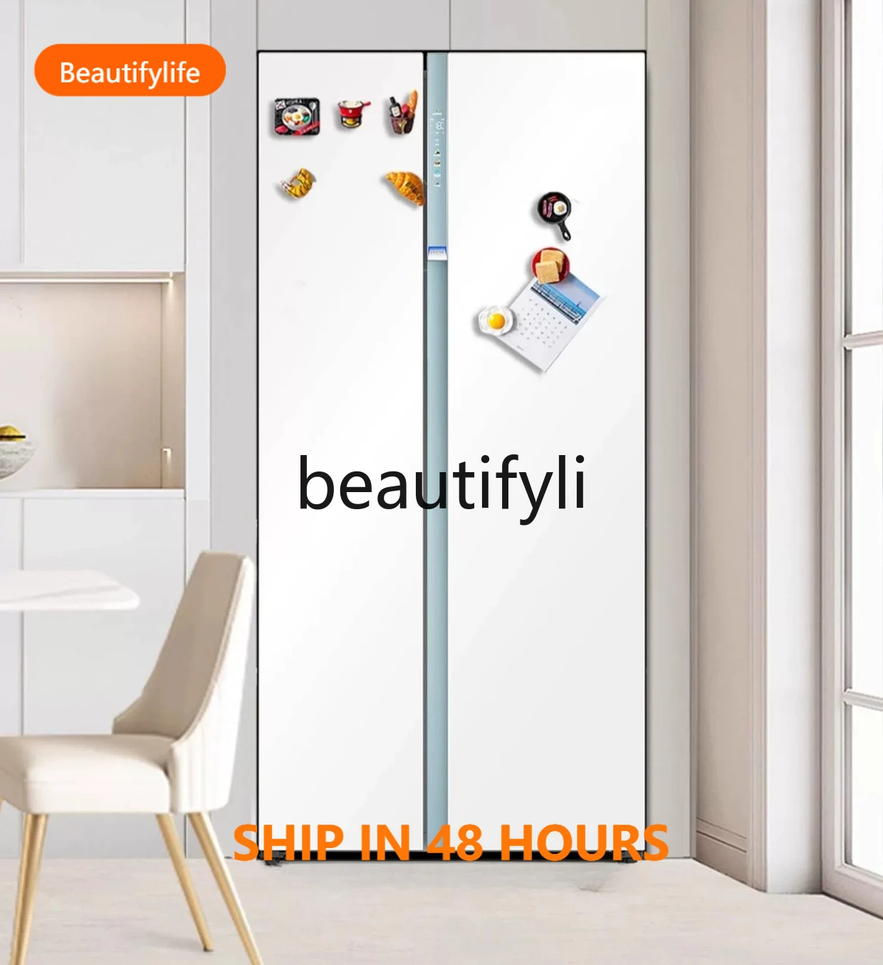 Opposite two doors, large-capacity full-space, ultra-thin and zero-insert air-cooled and frost-free household refrigerator A 
Opposite two doors, large-capacity full-space, ultra-thin and zero-insert air-cooled and frost-free household refrigerator A