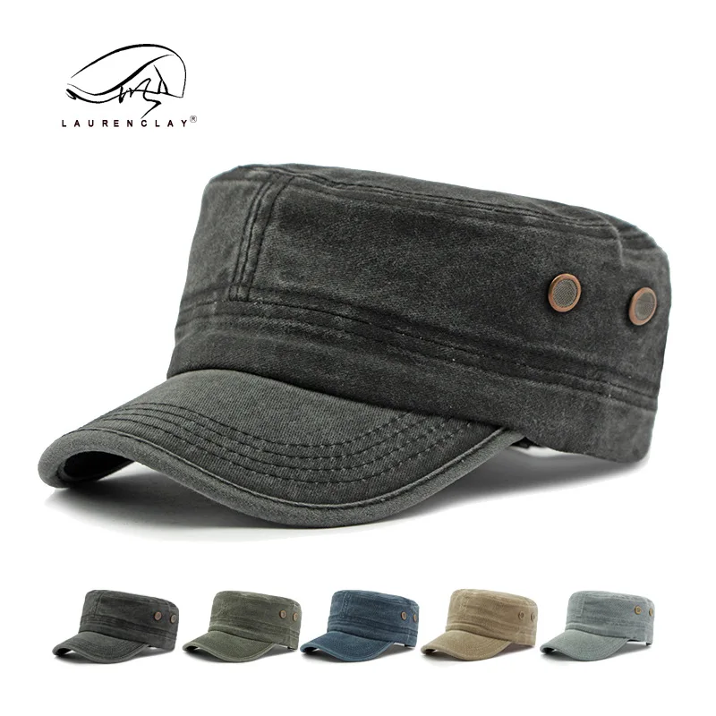 Men's Flat Top Hat Military Hat Washed Cotton Cap Simple Light Board Sunscreen Sun Hat Tide
Men's Flat Top Hat Military Hat Washed Cotton Cap Simple Light Board Sunscreen Sun Hat Tide