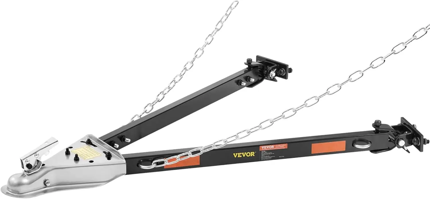 Tow Bar, 5500 lbs Towing Capacity with Chains, Alloy Steel, Fits 2-Inch Ball Hitch, for RV Trailer Truck
Tow Bar, 5500 lbs Towing Capacity with Chains, Alloy Steel, Fits 2-Inch Ball Hitch, for RV Trailer Truck