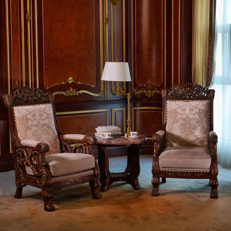 !@Italian Solid Wood Frame Hand Carving With Wood Color Painting Luxury Fabric Design Sofa Chair for Home Furniture Chair
!@Italian Solid Wood Frame Hand Carving With Wood Color Painting Luxury Fabric Design Sofa Chair for Home Furniture Chair