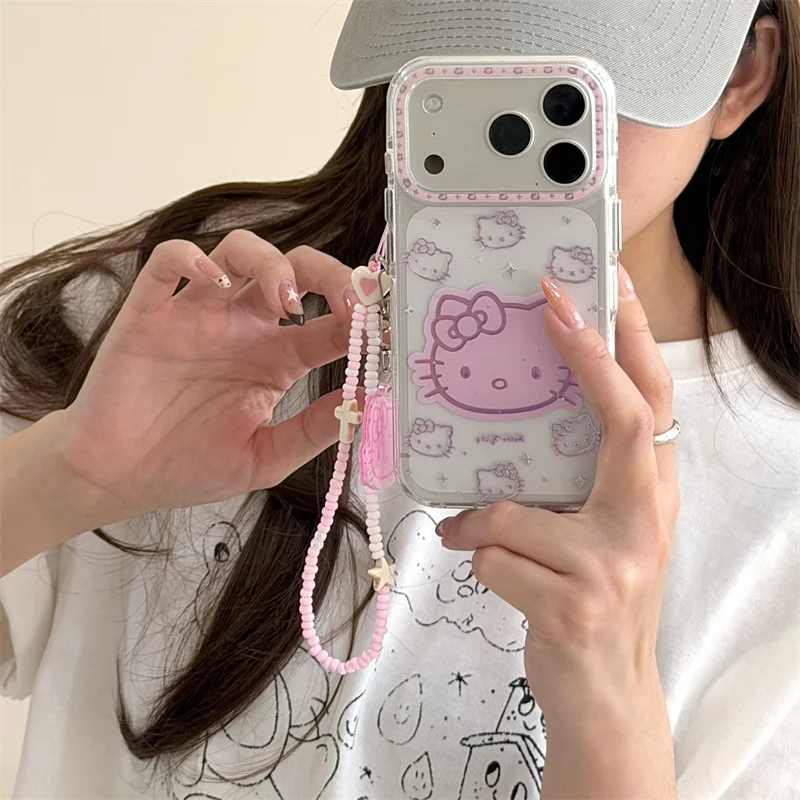 Kawaii Hello Kitty Clear Case For iPhone 15 16 17 Pro Max Cute With Matching Beaded Chain Shockproof Cover For Girls funda iphon
Kawaii Hello Kitty Clear Case For iPhone 15 16 17 Pro Max Cute With Matching Beaded Chain Shockproof Cover For Girls funda iphon