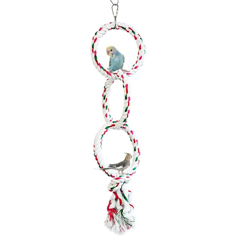 Bird Hanging Perches Swings Toy Parrot Circle Ring Cotton Rope Bird Cage Chewing Toys Bungee
Bird Hanging Perches Swings Toy Parrot Circle Ring Cotton Rope Bird Cage Chewing Toys Bungee