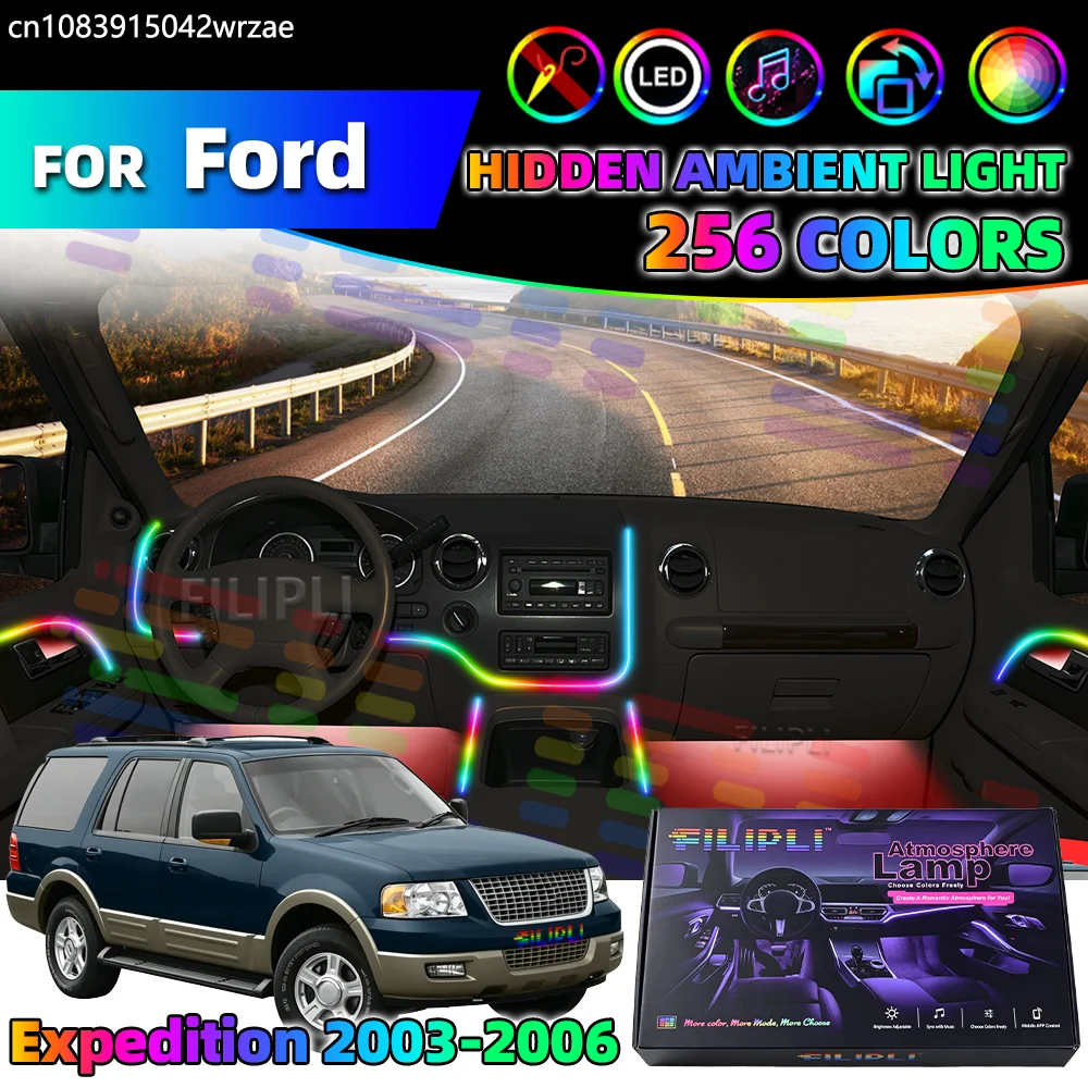 10 in 1 For Ford Expedition 2003-2006 Years Car Interior Ambient Lights Strips Breathing Lighting Kit App Control Auto LED
10 in 1 For Ford Expedition 2003-2006 Years Car Interior Ambient Lights Strips Breathing Lighting Kit App Control Auto LED