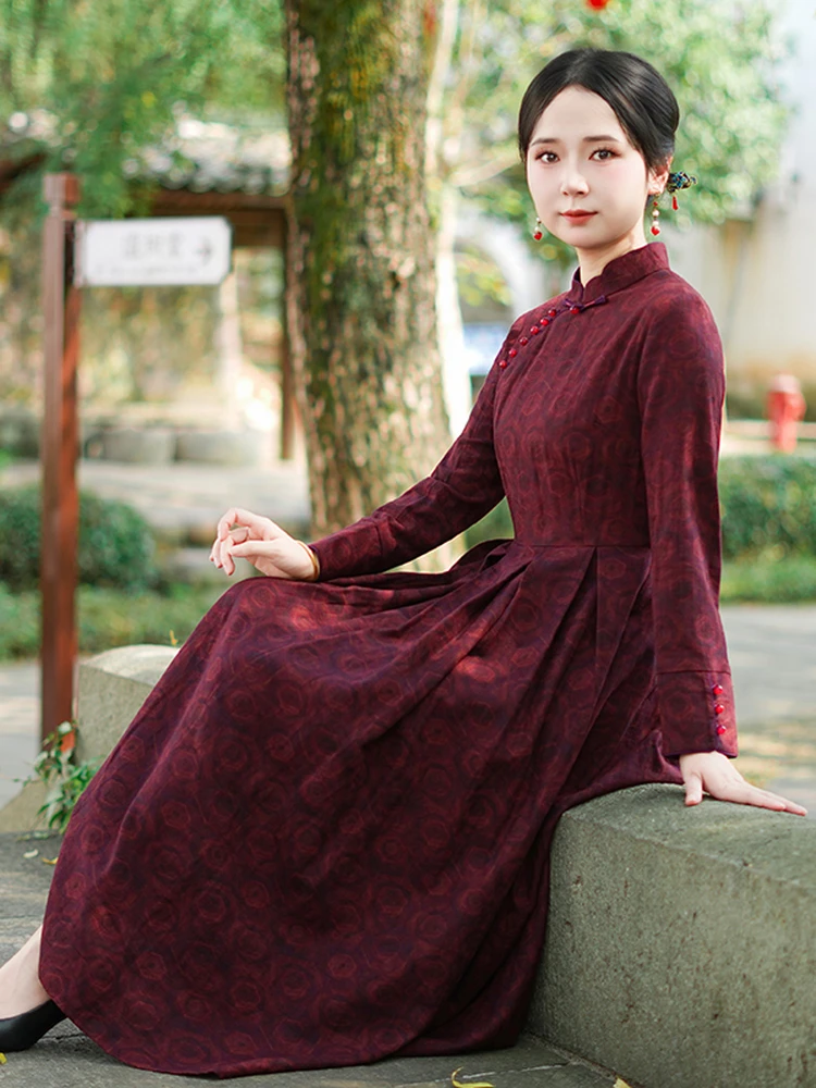 Reverie Wind Autumn New Sle Daily Wear Slimming Vintage Chinese Lady Long Sve Cotton Fabric Floral Pattern
Reverie Wind Autumn New Sle Daily Wear Slimming Vintage Chinese Lady Long Sve Cotton Fabric Floral Pattern