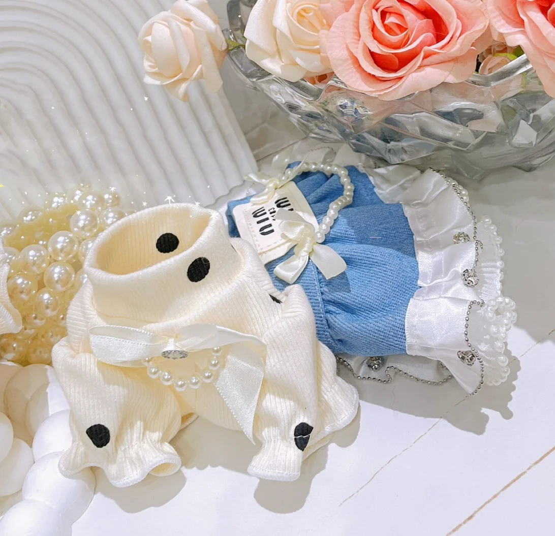 Cute Bubble Sleeve Chihuahua Maltese Small Dog T-Shirt And Skirt Elegant Pet Polka Shirt And Denim Dress Girls Teenage Style
Cute Bubble Sleeve Chihuahua Maltese Small Dog T-Shirt And Skirt Elegant Pet Polka Shirt And Denim Dress Girls Teenage Style