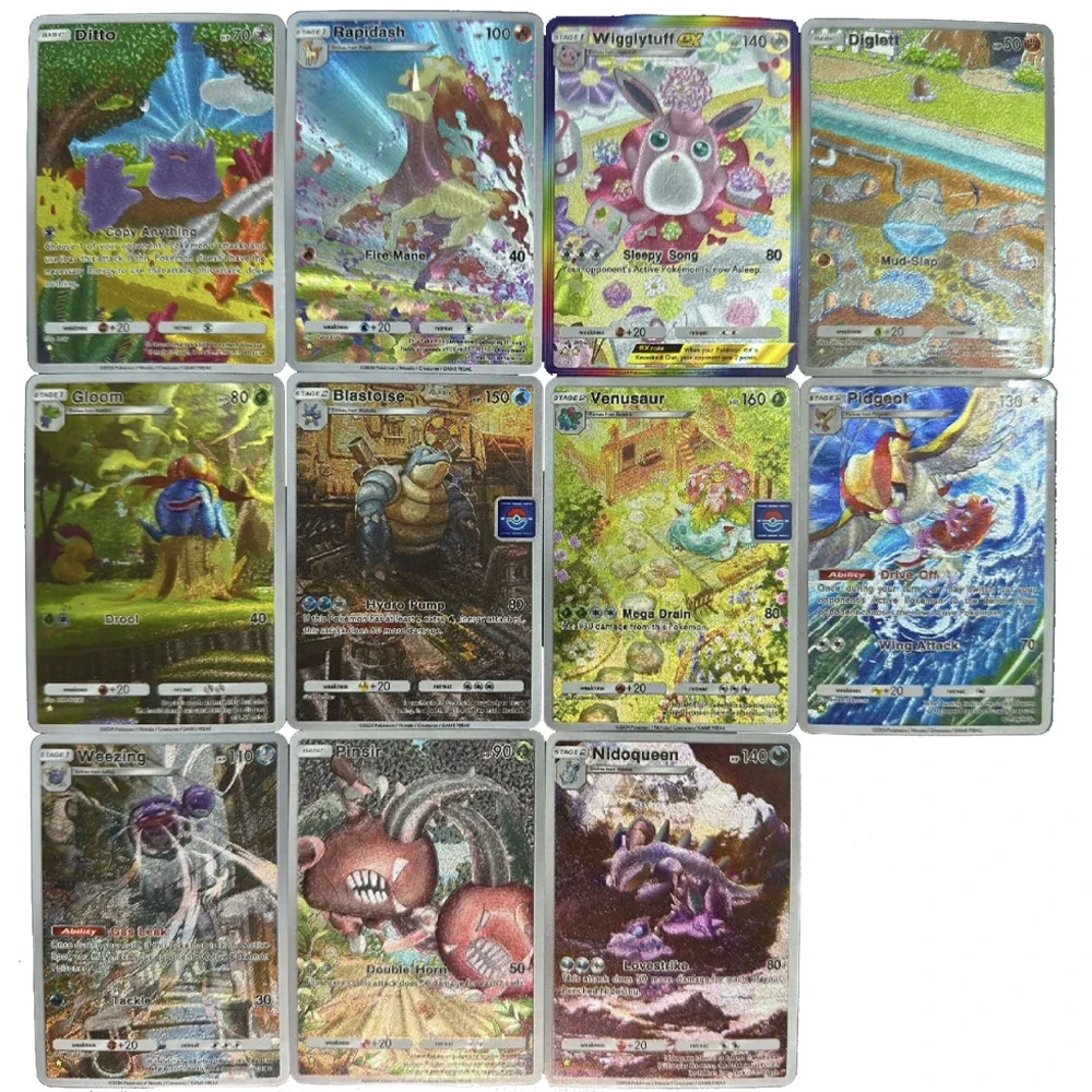 11 шт./компл. DIY P.M. нарисованная вручную коллекционная карта аниме самодельная PTCG карманный Ditto Blastoise грубая флэш-карта игрушка в подарок
11 шт./компл. DIY P.M. нарисованная вручную коллекционная карта аниме самодельная PTCG карманный Ditto Blastoise грубая флэш-карта игрушка в подарок