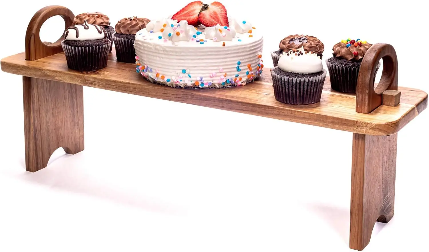 Raised Wood Serving Tray with Stand - Kitchen Countertop Organizer & Large Charcuterie Board 21.5x6x8.7 inches
Raised Wood Serving Tray with Stand - Kitchen Countertop Organizer & Large Charcuterie Board 21.5x6x8.7 inches