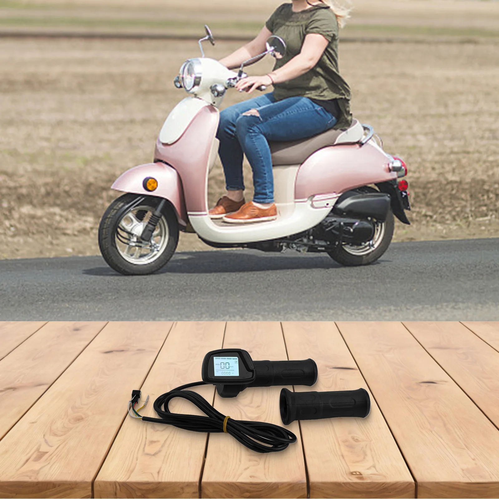 Electric Bike Throttle Electric Vehicle Throttle Handlebar With Display LCD Display ABS Rubber Material For E-Bike
Electric Bike Throttle Electric Vehicle Throttle Handlebar With Display LCD Display ABS Rubber Material For E-Bike