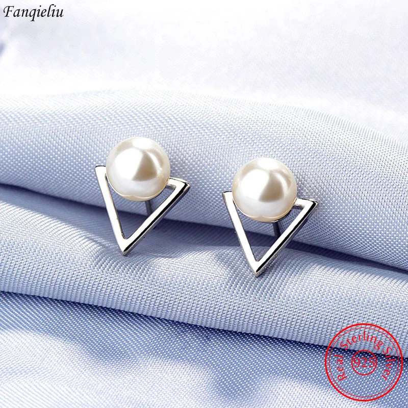 Fanqieliu Genuine 925 Sterling Silver Lady's Gift Jewelry New Trendy Triangle Pearl Stud Earrings FQL23722
Fanqieliu Genuine 925 Sterling Silver Lady's Gift Jewelry New Trendy Triangle Pearl Stud Earrings FQL23722