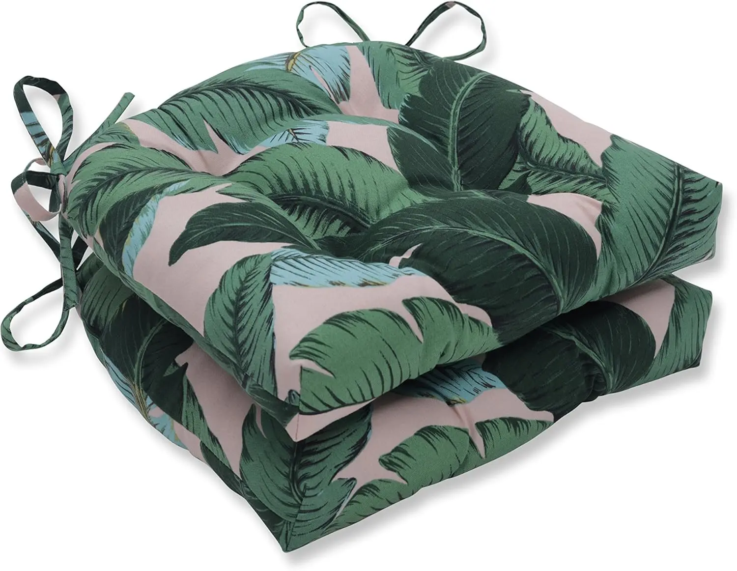 Tropical Wicker Seat Cushions with Ties, 2 Count, 15.5x16 Inch Indoor Outdoor Tufted Green Swaying Palms
Tropical Wicker Seat Cushions with Ties, 2 Count, 15.5x16 Inch Indoor Outdoor Tufted Green Swaying Palms