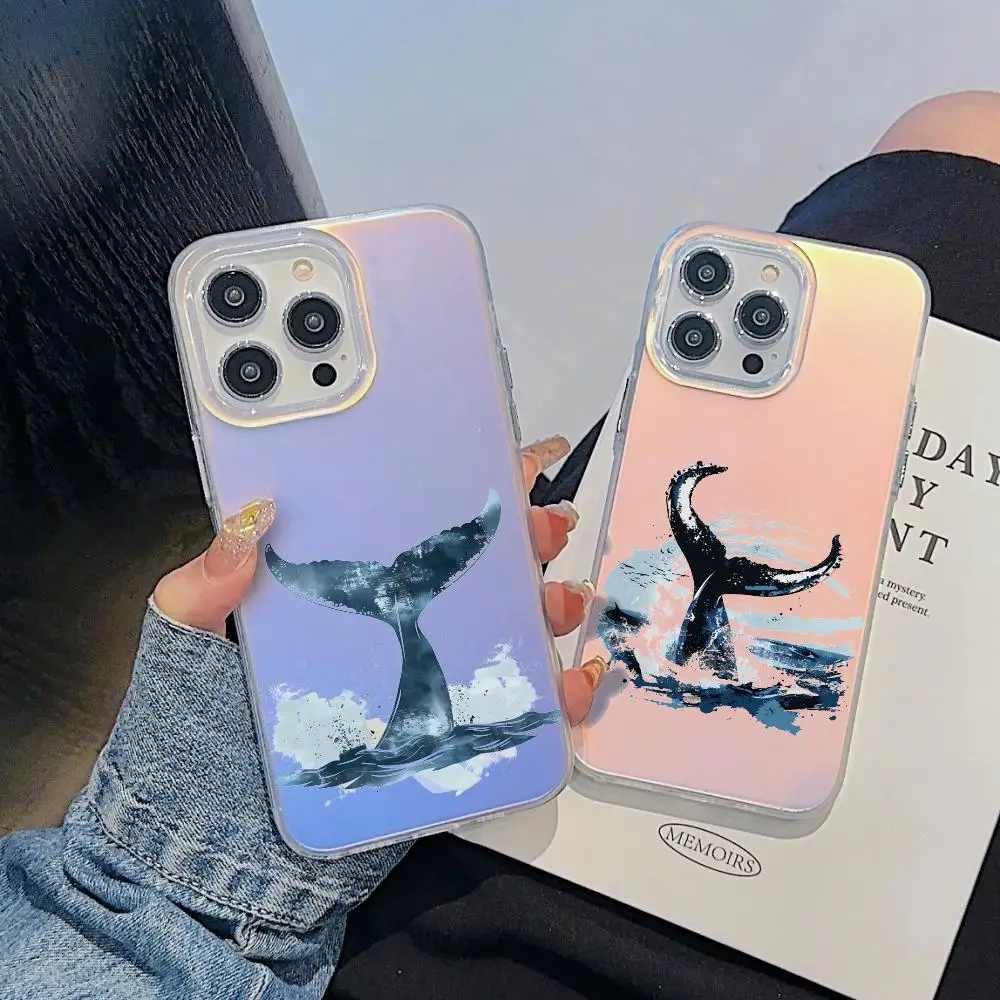 Humpback Whale Tail Phone Case For iPhone 17 16 15 14 13 12 11 Pro Max Plus Transparent Aurora Laser Gradient Cover
Humpback Whale Tail Phone Case For iPhone 17 16 15 14 13 12 11 Pro Max Plus Transparent Aurora Laser Gradient Cover