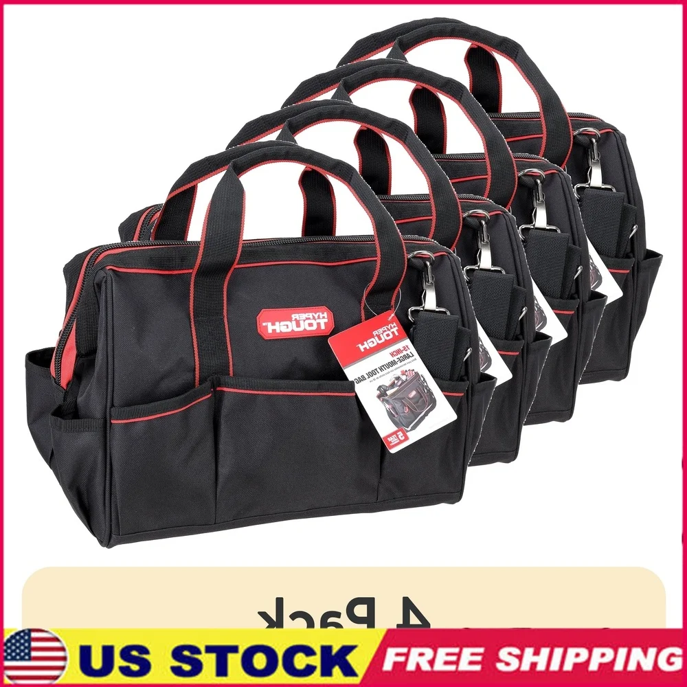 4 Pack 15 Inch Large Mouth Tool Bag with 8 Internal Pockets Durable Zipper Tool Storage Organizer Adjustable Strap Perfect Home
4 Pack 15 Inch Large Mouth Tool Bag with 8 Internal Pockets Durable Zipper Tool Storage Organizer Adjustable Strap Perfect Home