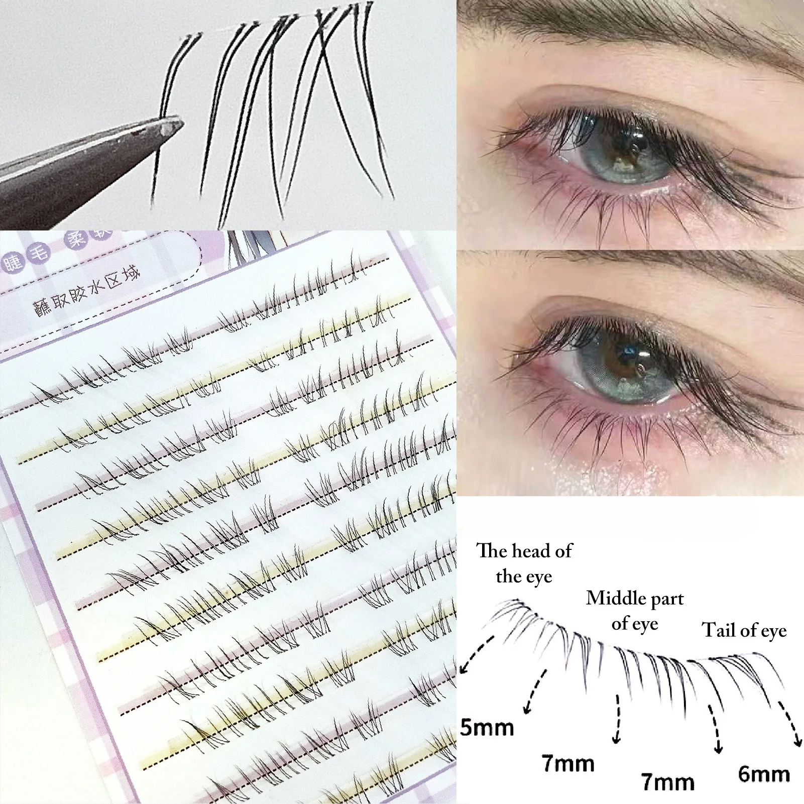 10 Rows Air Lower Eyelashes Fairy Fox-Eye Fake Lashes Transparent Stem Segmented Natural Under Lashes Manga Bottom Lashes Makeup
10 Rows Air Lower Eyelashes Fairy Fox-Eye Fake Lashes Transparent Stem Segmented Natural Under Lashes Manga Bottom Lashes Makeup