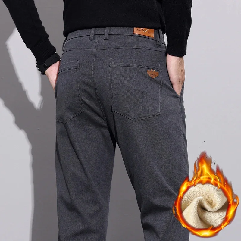 Winter 2024 New Men's Fleece Pants Slim Straight Warm Soft Velvet Fashion Korean Business Office Casual Trousers Black Gray Blue
Winter 2024 New Men's Fleece Pants Slim Straight Warm Soft Velvet Fashion Korean Business Office Casual Trousers Black Gray Blue