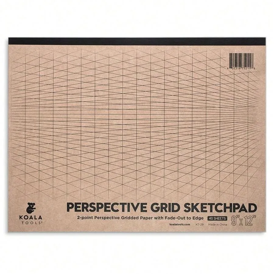 Kooalaa Tools Drawing Perspective 1 And 2-Point Large Sketch Pad (2 Point - 9 X 12)
Kooalaa Tools Drawing Perspective 1 And 2-Point Large Sketch Pad (2 Point - 9 X 12)