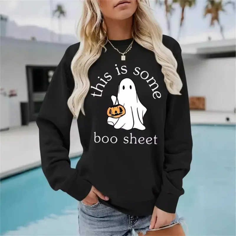 Women's Casual Long-sleeved Crew-neck Halloween Print Pullover Sweatshirt Hoodie Sweatshirt Streetwear Women Sweatshirts
Women's Casual Long-sleeved Crew-neck Halloween Print Pullover Sweatshirt Hoodie Sweatshirt Streetwear Women Sweatshirts