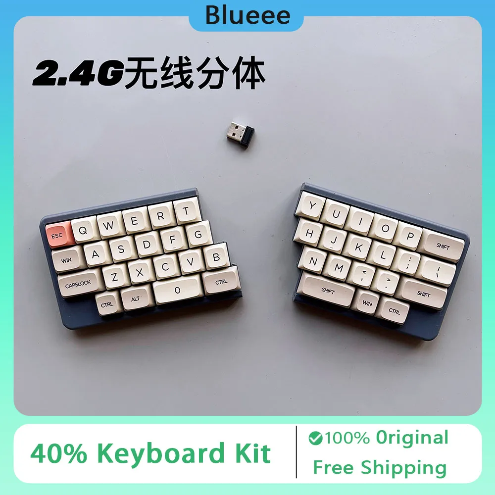 40% Split Keyboard Kit 2.4G Wireless Single Mode Support Hot Swap VIAL Customization Portable Office Games Keyboard Accessories
40% Split Keyboard Kit 2.4G Wireless Single Mode Support Hot Swap VIAL Customization Portable Office Games Keyboard Accessories