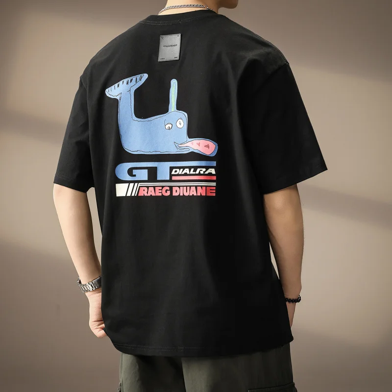 Cartoon printed short sleeved T-shirt for men in summer 2025, round neck, elastic, breathable, casual and fashionable base shirt
Cartoon printed short sleeved T-shirt for men in summer 2025, round neck, elastic, breathable, casual and fashionable base shirt