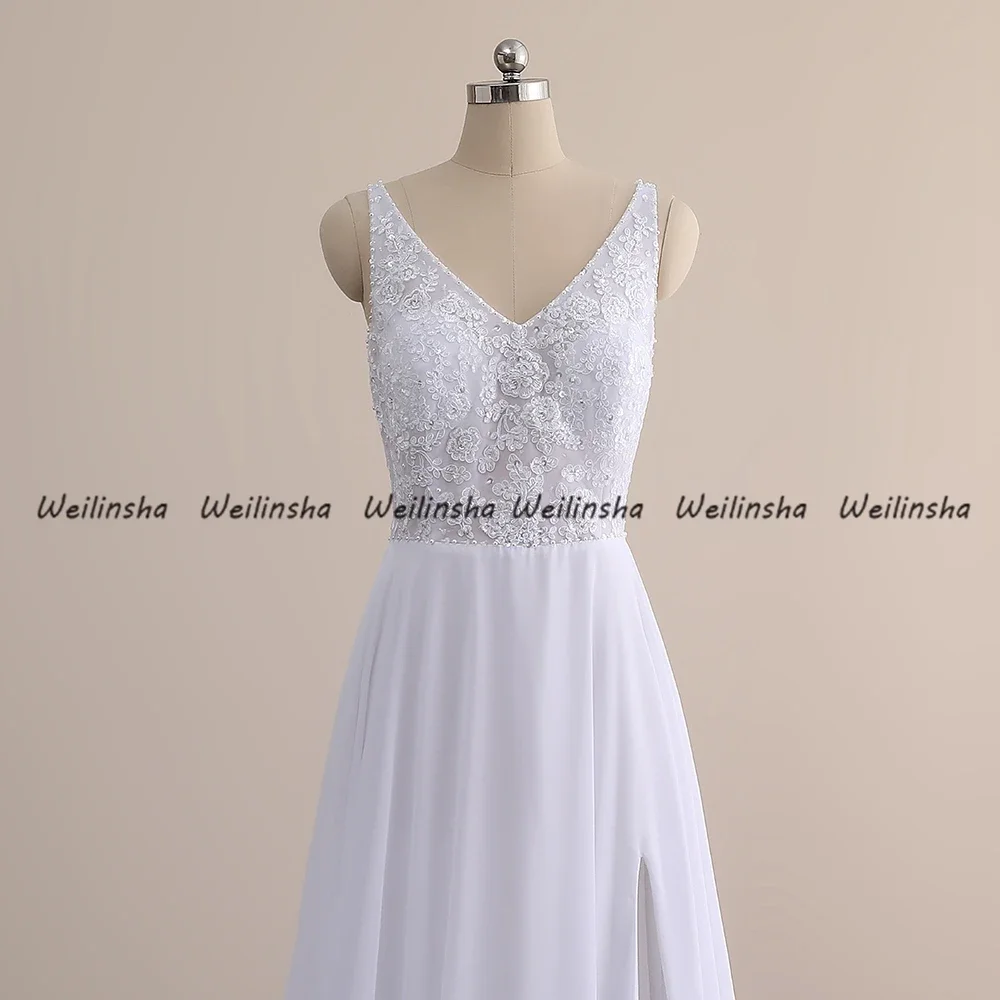 Customized Wedding Dresses V-Neck Cap Sleeve 2025 Chiffon A Line Sweep Train Bridal Gowns Lace Applique Summer Bridal Dress
Customized Wedding Dresses V-Neck Cap Sleeve 2025 Chiffon A Line Sweep Train Bridal Gowns Lace Applique Summer Bridal Dress