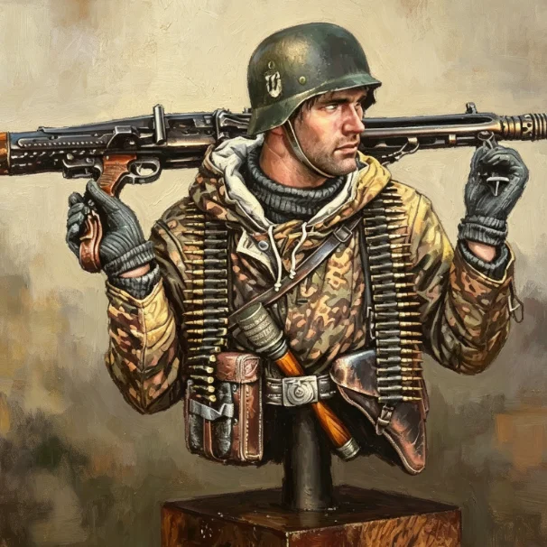 1/10 Resin Soldier Bust Model Kit Self Colored and Assembled A-2288
1/10 Resin Soldier Bust Model Kit Self Colored and Assembled A-2288