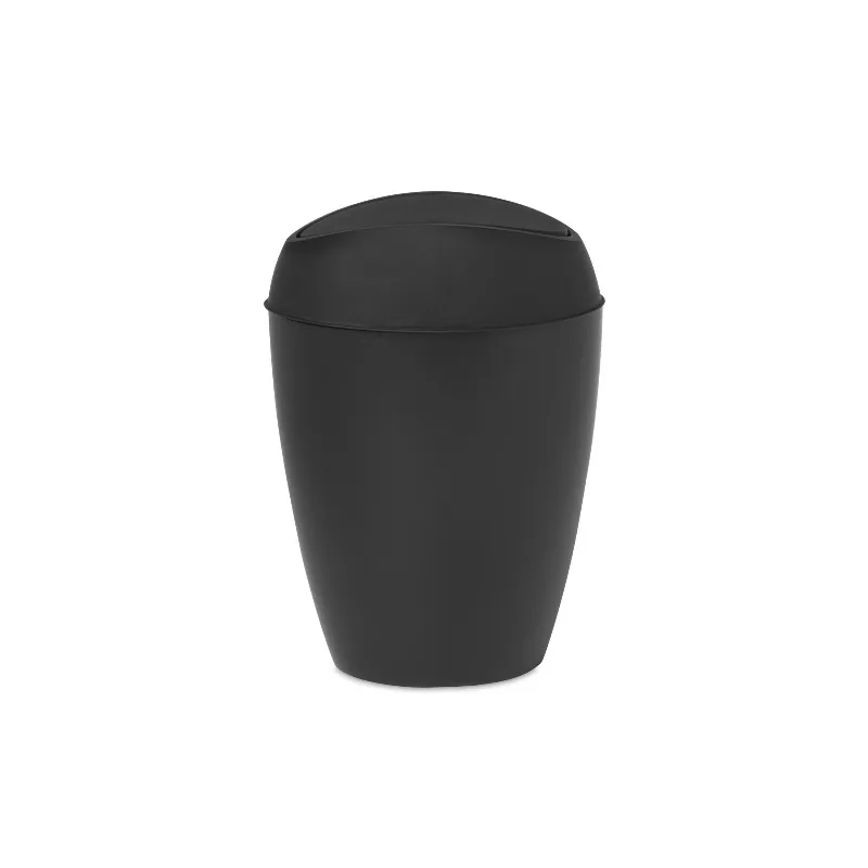 2.4 gal Twirla Plastic Swing Top Lid Bathroom Trash Can Garbage Can, Black
2.4 gal Twirla Plastic Swing Top Lid Bathroom Trash Can Garbage Can, Black
