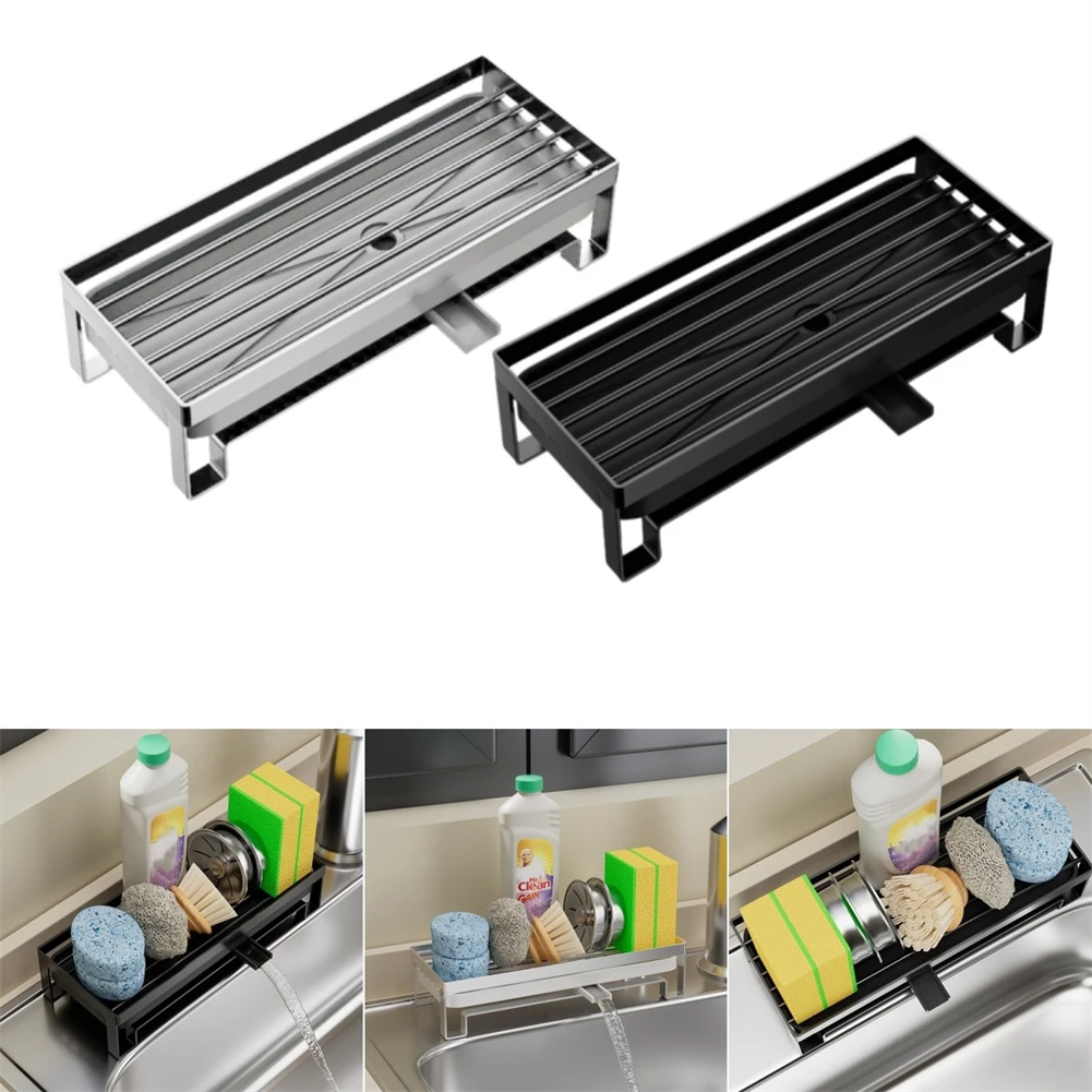 Kitchen Sink Drain Rack Organizer Stainless Steel With Drain Tray Sink Soap Sponge Holder Dishcloth Towel Rack Filter Basket
Kitchen Sink Drain Rack Organizer Stainless Steel With Drain Tray Sink Soap Sponge Holder Dishcloth Towel Rack Filter Basket