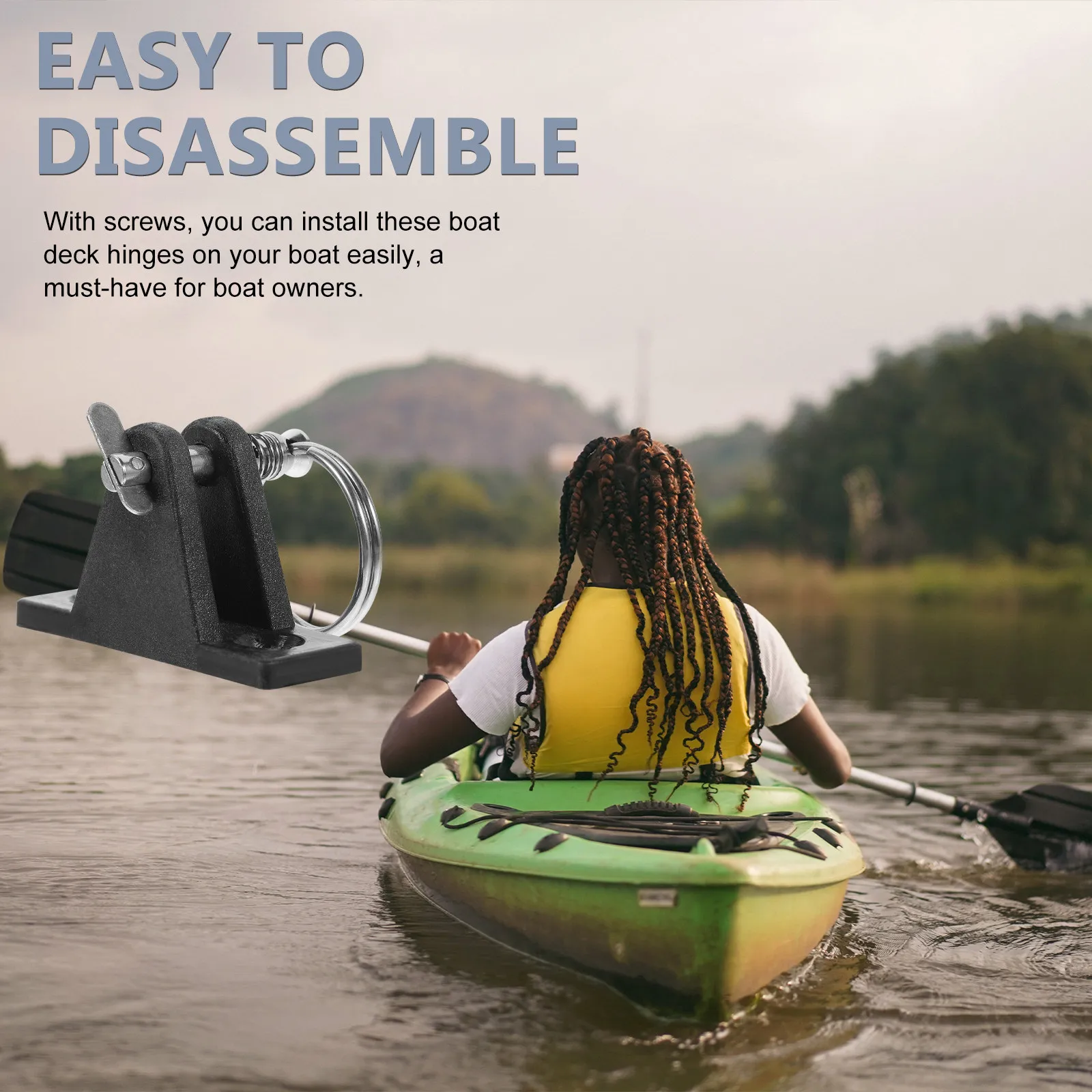 4Pcs Premium Nylon Bimini Deck Hinges with Stainless Steel Pin Flat Mount for Boat Kayak Fishing Dinghy Awning Blast Hood Roof
4Pcs Premium Nylon Bimini Deck Hinges with Stainless Steel Pin Flat Mount for Boat Kayak Fishing Dinghy Awning Blast Hood Roof