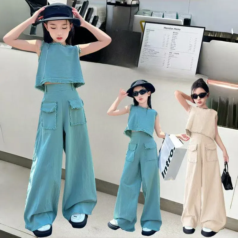 5-14Y Girls' Spring Autumn Set 2025 New Fashion Big Children's Spring Wear Dopamine-spray Color Denim Two-piece Trend 120-170cm
5-14Y Girls' Spring Autumn Set 2025 New Fashion Big Children's Spring Wear Dopamine-spray Color Denim Two-piece Trend 120-170cm