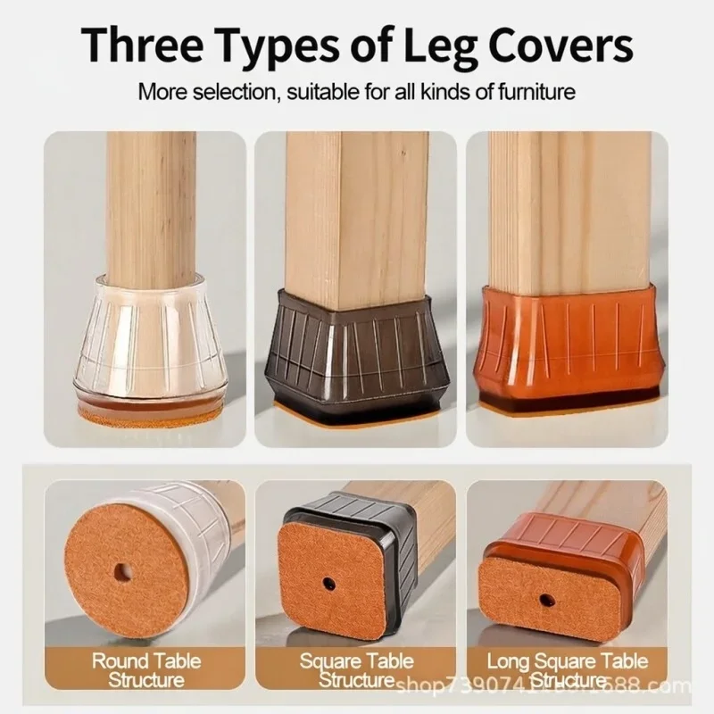 Thicked Chair Leg Floor Protector Silicone Anti-Slip Furniture Pads Wear-resistant Table Leg Cover Scratch-proof Floor Protector
Thicked Chair Leg Floor Protector Silicone Anti-Slip Furniture Pads Wear-resistant Table Leg Cover Scratch-proof Floor Protector