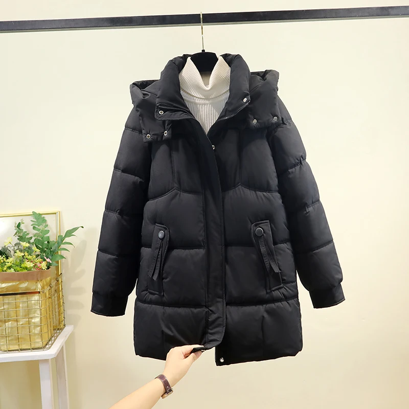 Thiened down Cotton Jaet Women's Winter New Sle Warm Loose Coat Detachable Cap Small Size Middle Length Cotton Padded
Thiened down Cotton Jaet Women's Winter New Sle Warm Loose Coat Detachable Cap Small Size Middle Length Cotton Padded