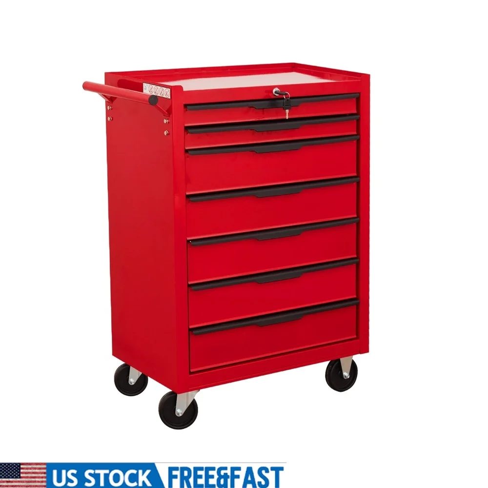 7-Drawer Rolling Tool Chest Cabinet with Wheels Lockable Heavy Duty Metal Tool Box Storage Organizer Garage Workshop
7-Drawer Rolling Tool Chest Cabinet with Wheels Lockable Heavy Duty Metal Tool Box Storage Organizer Garage Workshop
