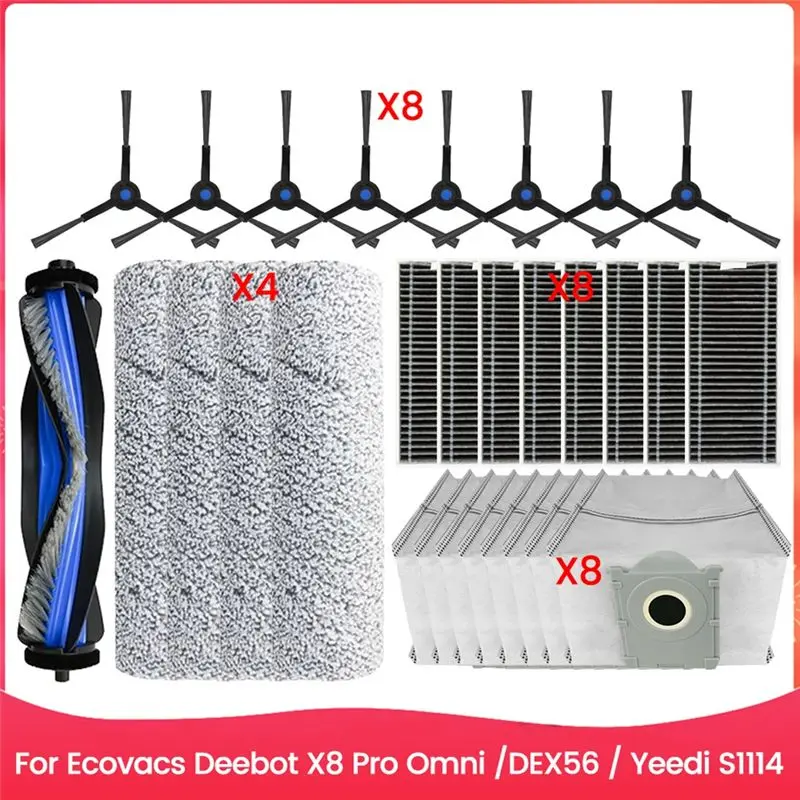 Benchmade Quality Main Roller Side Brush Dust Bag Andfilter Set Forecovacs Deebot X8 Pro Omni /DEX56 Foryeedi S1114 Vacuum Clean
Benchmade Quality Main Roller Side Brush Dust Bag Andfilter Set Forecovacs Deebot X8 Pro Omni /DEX56 Foryeedi S1114 Vacuum Clean
