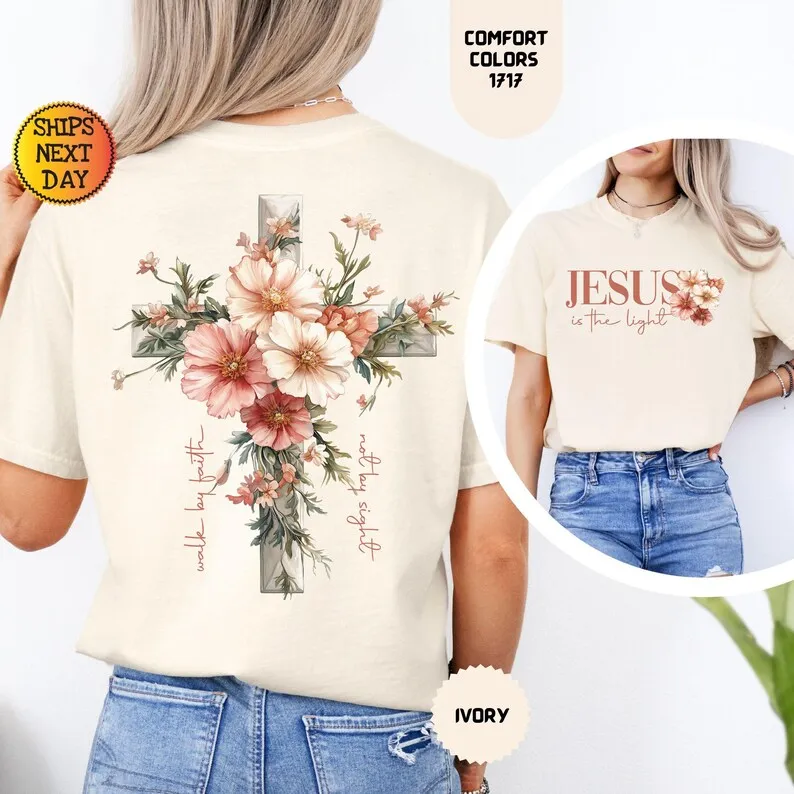 Комфортная цветная футболка с цветочным крестом, модная футболка с христианским стихом Библии, мужская и женская футболка с графическим принтом, негабаритная футболка Y2k с круглым вырезом
Комфортная цветная футболка с цветочным крестом, модная футболка с христианским стихом Библии, мужская и женская футболка с графическим принтом, негабаритная футболка Y2k с круглым вырезом