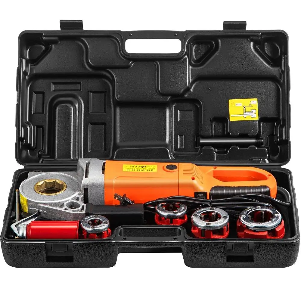 Electric Pipe Threading Machine 2300W Handheld Pipe Threader with 4 Dies 1/2 to 1 1/4 Inch 110V Portable Electric Kit with Carry
Electric Pipe Threading Machine 2300W Handheld Pipe Threader with 4 Dies 1/2 to 1 1/4 Inch 110V Portable Electric Kit with Carry