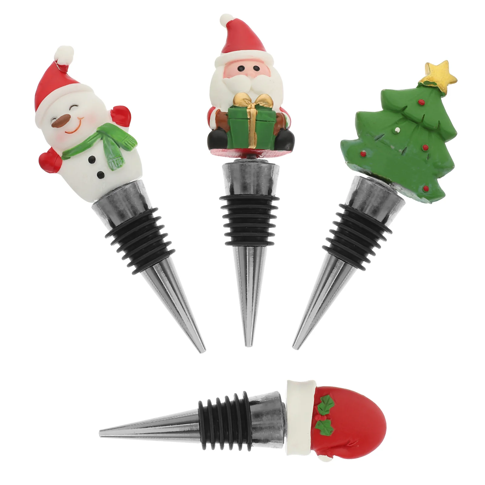6 Pcs Christmas Stoppers Decorative Holiday Bottle Plugs Reusable Metal Corks for Bottles Festive Xmas Party Supplies
6 Pcs Christmas Stoppers Decorative Holiday Bottle Plugs Reusable Metal Corks for Bottles Festive Xmas Party Supplies