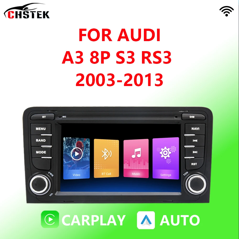 CHSTEK Car Radio 7" Carplay Multimedia Carplay Auto For Audi A3 8P S3 RS3 2003-2013 Navigation Android Bluetooth Wireless WIFI
CHSTEK Car Radio 7" Carplay Multimedia Carplay Auto For Audi A3 8P S3 RS3 2003-2013 Navigation Android Bluetooth Wireless WIFI