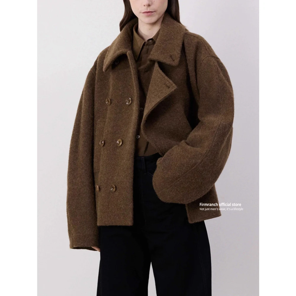 Firmranch 2024 Autumn Winter New Women's Loose And Lazy Wool Coat With Belt Elegant Wear Office Lady Thickened Woolen Jackets
Firmranch 2024 Autumn Winter New Women's Loose And Lazy Wool Coat With Belt Elegant Wear Office Lady Thickened Woolen Jackets