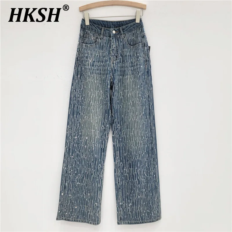 HKSH Spring Summer New Women Tide Y2K Chic High Street Casual Fashion Straight Wide Leg Jeans Shining Diamond Denim Pants HK5337
HKSH Spring Summer New Women Tide Y2K Chic High Street Casual Fashion Straight Wide Leg Jeans Shining Diamond Denim Pants HK5337