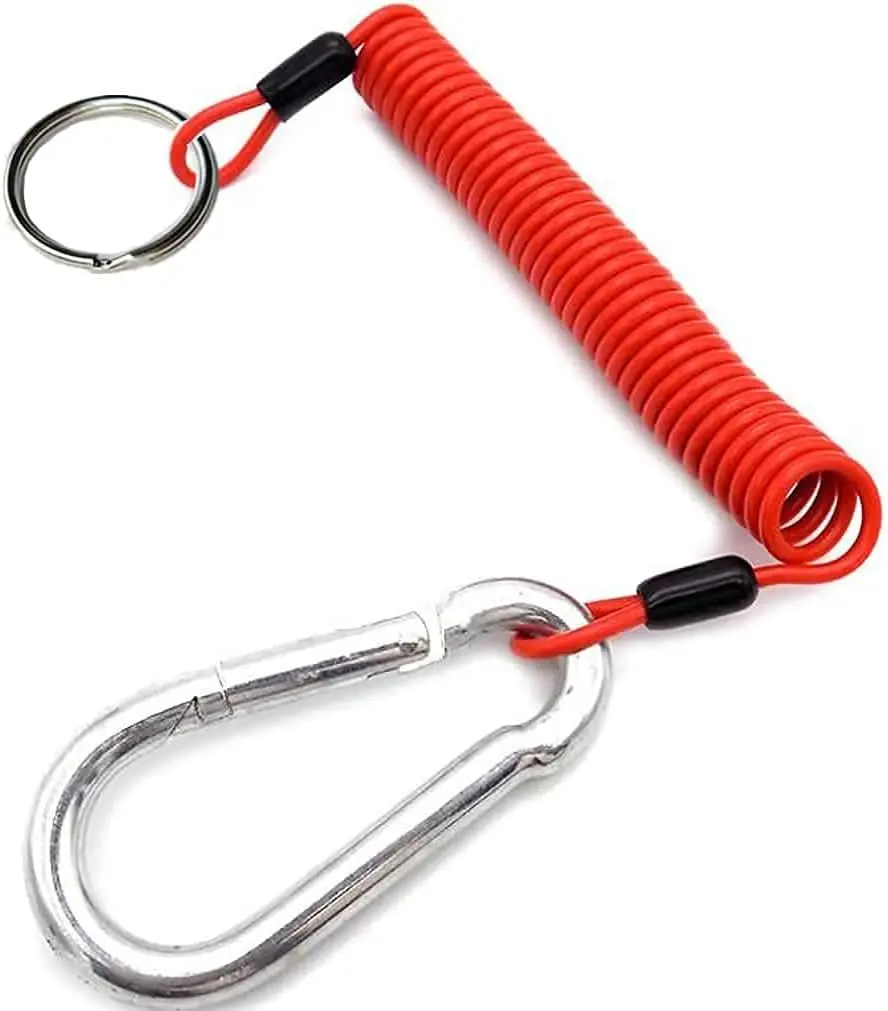 6' Breakaway Trailer Cable, Stainless Steel Spring Coiled Wire with Safety Straps and Ground Clip for Trailer Brake Switch
6' Breakaway Trailer Cable, Stainless Steel Spring Coiled Wire with Safety Straps and Ground Clip for Trailer Brake Switch