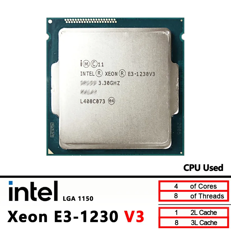 Intel Xeon E3 1230V3 E3 1230 V3 Б/у процессор 3,3 ГГц 8 МБ 80 Вт LGA 1150
Intel Xeon E3 1230V3 E3 1230 V3 Б/у процессор 3,3 ГГц 8 МБ 80 Вт LGA 1150
