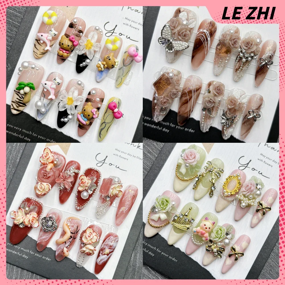 Handmade 3D Flower Hello Kitty False Nail Party Sticker Light Pink Tulip Pearl Bowknot Press On Nail French Style Cat Eye Nail
Handmade 3D Flower Hello Kitty False Nail Party Sticker Light Pink Tulip Pearl Bowknot Press On Nail French Style Cat Eye Nail