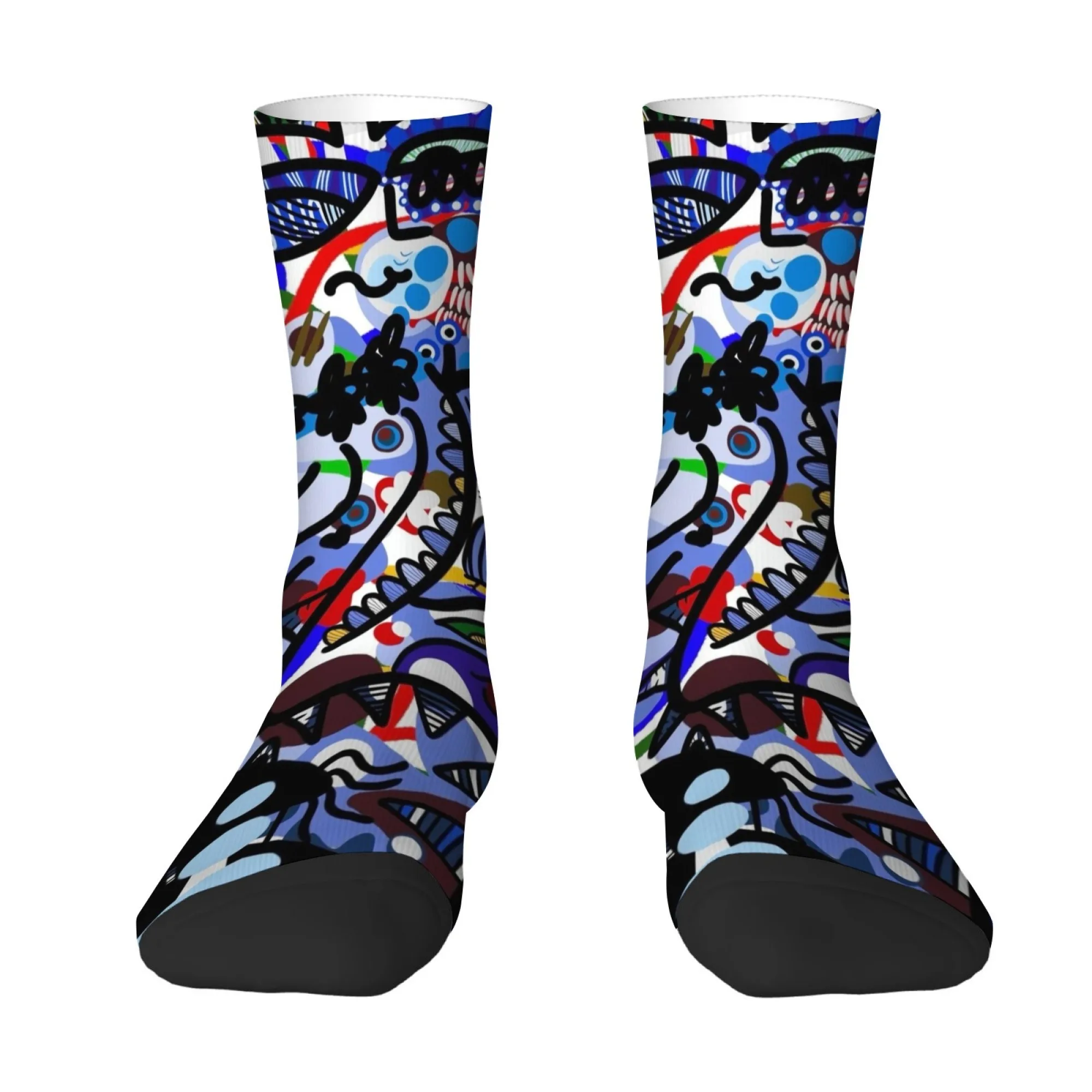 Blue Abstract Expressionist Graffiti Men's Mid-calf Socks Niche Design Rebellious Street Style Comfortable and Breathable Socks
Blue Abstract Expressionist Graffiti Men's Mid-calf Socks Niche Design Rebellious Street Style Comfortable and Breathable Socks