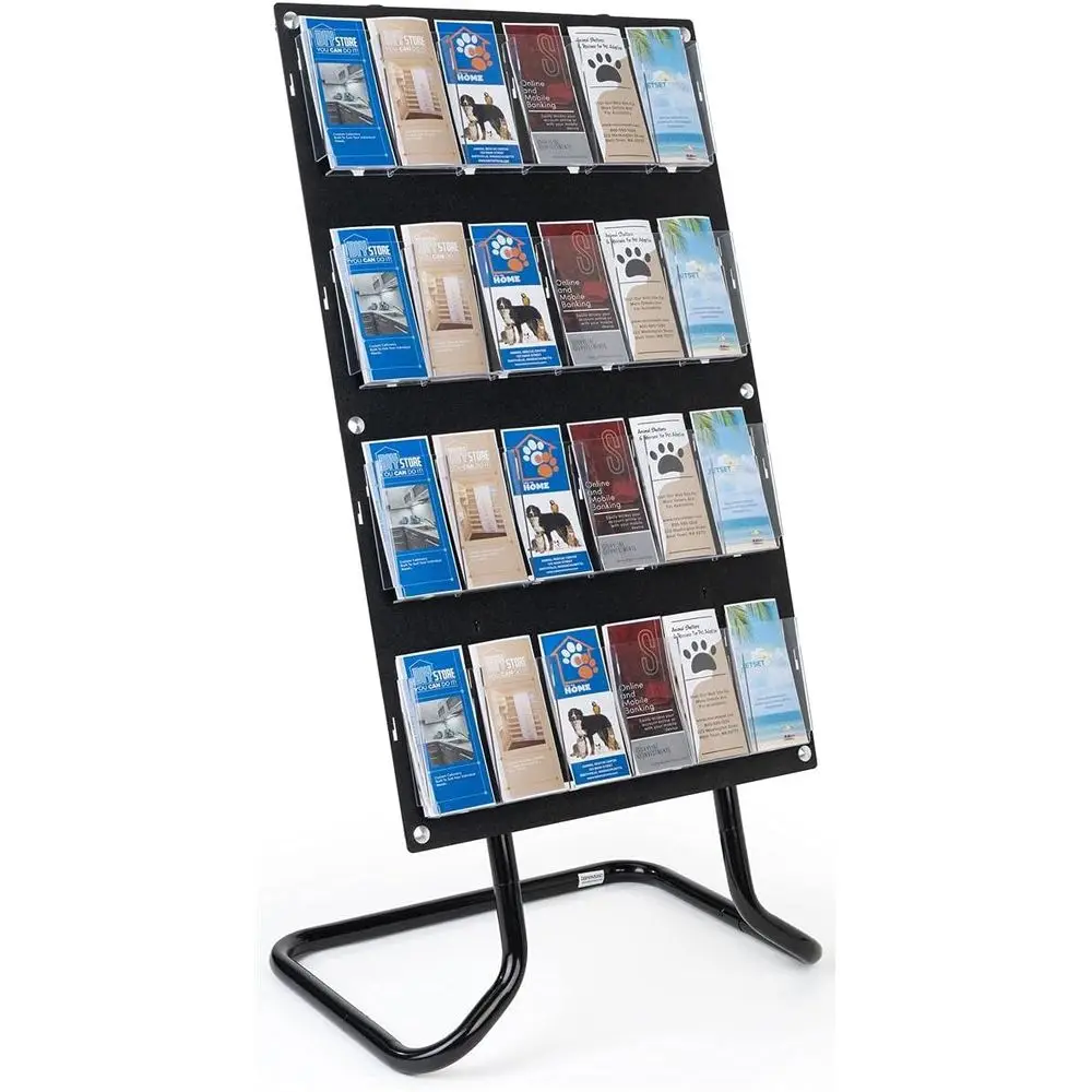 4-Tier Adjustable Literature Floor Stand for Brochures and Magazines - Black
4-Tier Adjustable Literature Floor Stand for Brochures and Magazines - Black