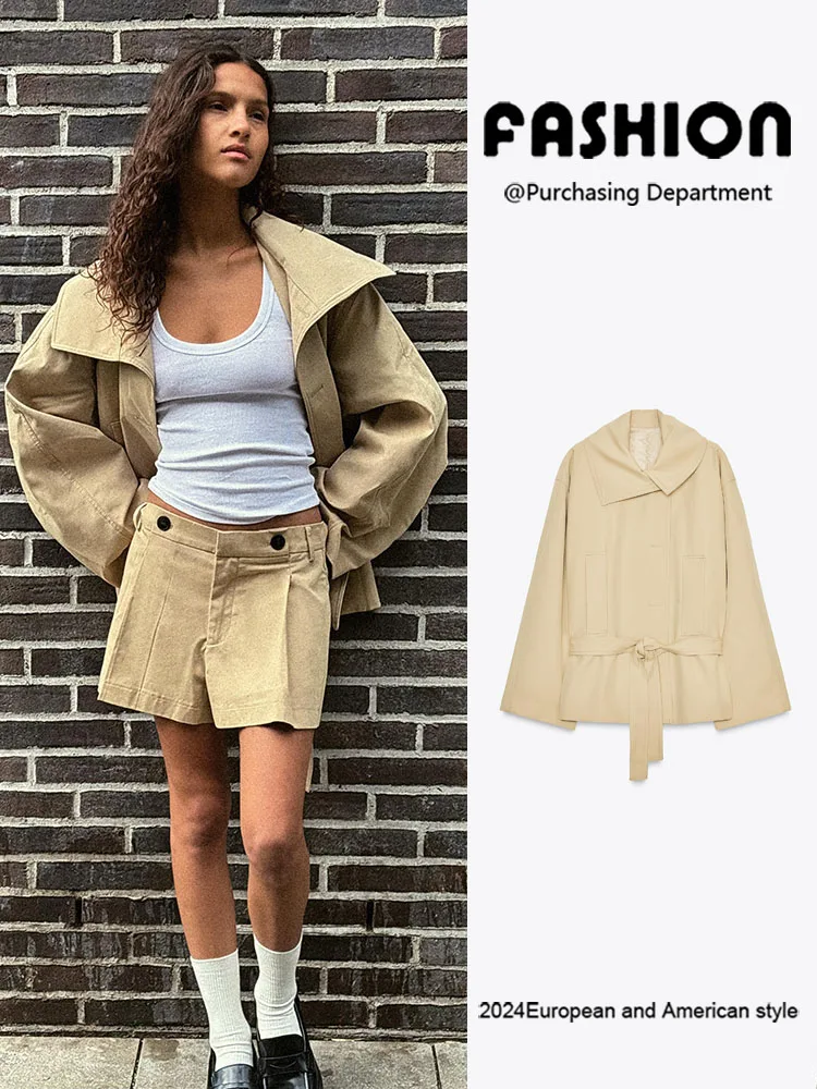 Fall 2025 New Women's Faionable Long Sve Stand Collar Windbreaker with Belt Ele Ethnic Sle Ladies' Coat
Fall 2025 New Women's Faionable Long Sve Stand Collar Windbreaker with Belt Ele Ethnic Sle Ladies' Coat