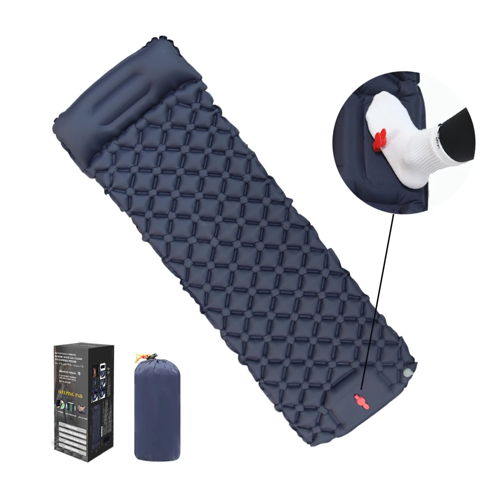 Легкий надувной спальный коврик, уличный коврик для кемпинга с подушкой, нейлоновый складной надувной матрас из ТПУ для палатки, пешего туризма, альпинизма
Легкий надувной спальный коврик, уличный коврик для кемпинга с подушкой, нейлоновый складной надувной матрас из ТПУ для палатки, пешего туризма, альпинизма