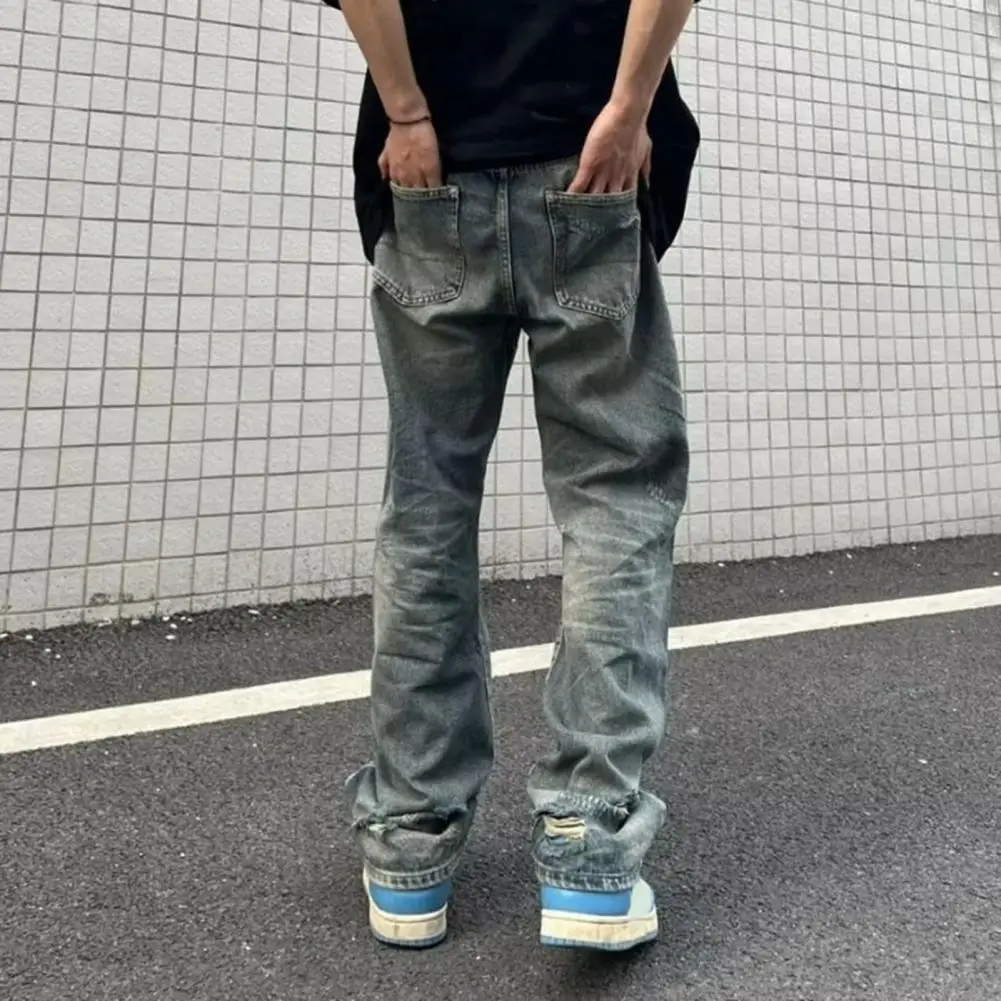 Distressed Washed Jeans Distressed Wide Leg Men's Jeans with Ripped Holes Multi Pockets for Streetwear Casual Style Loose Fit
Distressed Washed Jeans Distressed Wide Leg Men's Jeans with Ripped Holes Multi Pockets for Streetwear Casual Style Loose Fit